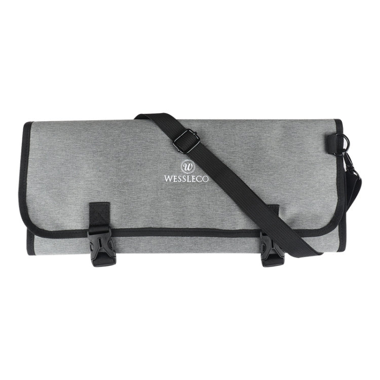 WESSLECO Kochmesser-Werkzeugaufbewahrungstasche Oxford-Stoff Messertasche, WESSLECO Grau