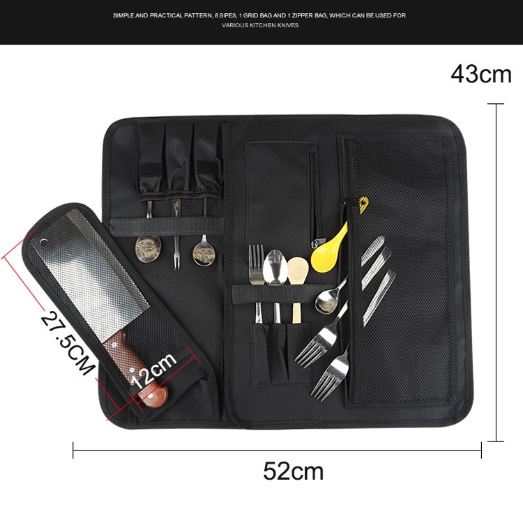 WESSLECO Kochmesser-Werkzeugaufbewahrungstasche Oxford-Stoff Messertasche, WESSLECO Grau