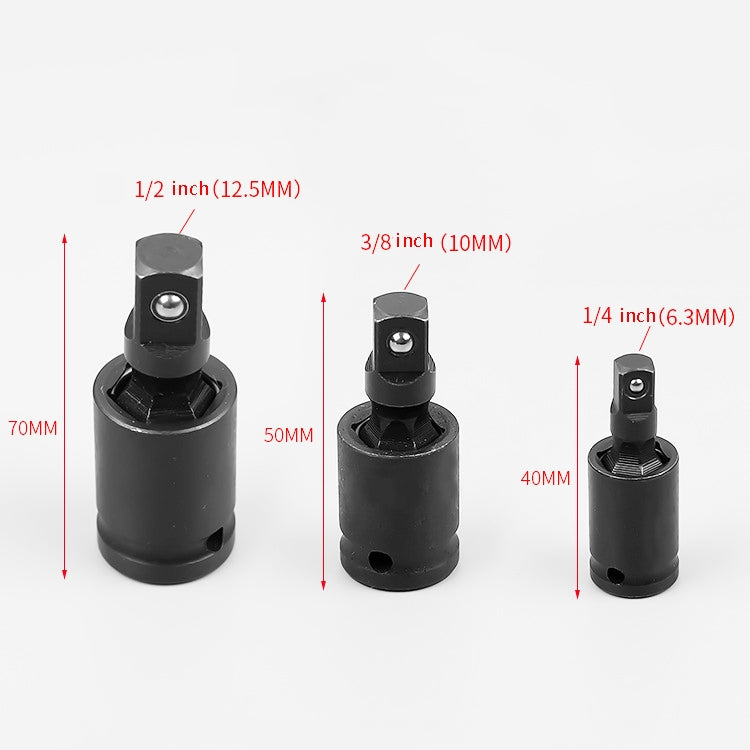 Windurate Universalgelenk Verbinder Elektrischer Schraubenschlüssel Steckverbindung Elektrische Lenkungskopf, Spezifikation: 1/4 Zoll, 1/4 Zoll, 1/2 Zoll, 3/8 Zoll