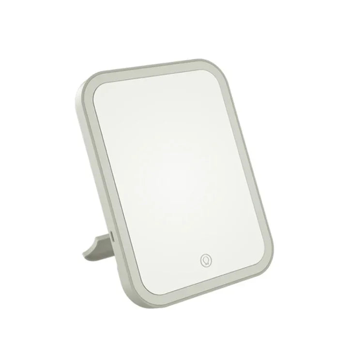 2 Stück LED-Schminkspiegel mit Lampe Fülllicht Studentenwohnheim Desktop Ankleidespiegel Weiblich Faltbarer tragbarer kleiner Spiegel,Stil:, Ladefunktion einfarbiges Licht (Weiß), Ladefunktion einfarbiges Licht (Pink), Plug-in einfarbiges Licht (Weiß)