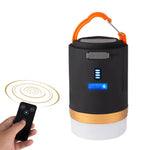 Y10 Campinglampe mit Fernbedienung, Outdoor-Beleuchtung, tragbare USB-Zeltlampe, LED-Laterne, YD-29 Schwarz