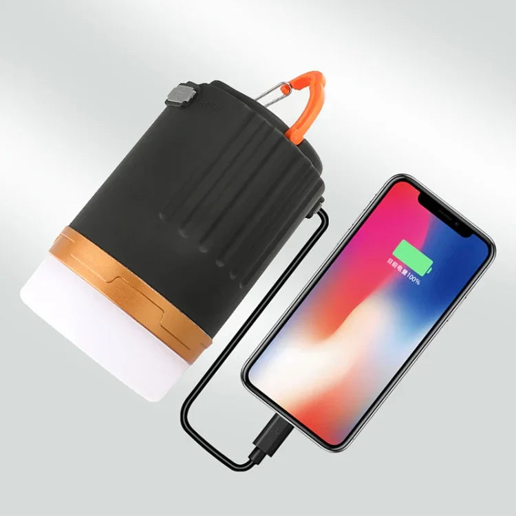 Y10 Campinglampe mit Fernbedienung, Outdoor-Beleuchtung, tragbare USB-Zeltlampe, LED-Laterne, YD-29 Schwarz