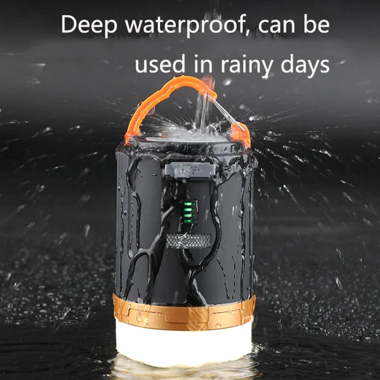 Y10 Campinglampe mit Fernbedienung, Outdoor-Beleuchtung, tragbare USB-Zeltlampe, LED-Laterne, YD-29 Schwarz