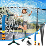 Trampolin 360 Grad Automatischer Rotierender Sprinkler Gartenbewässerungsspielzeug, Größe:, Groß (Grün), Klein (Blau)