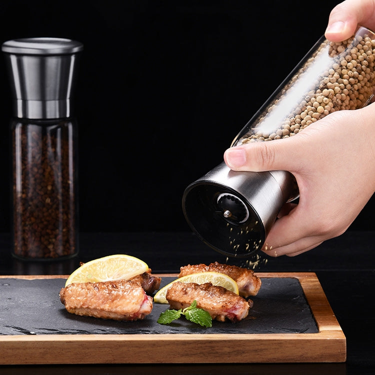 304 Edelstahl Meersalz-Pfeffermühle, Kaffee-Pfeffermühle für zu Hause, manuelle Mahlflasche, 450 ml