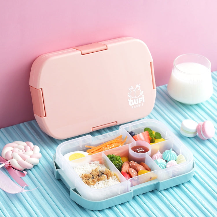 XINGCHENG XC-451 Mikrowellen-Brotdose für Studenten, Kunststoff mit Fächern, tragbare Lunchbox, Blau, Pink
