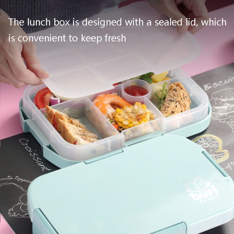 XINGCHENG XC-451 Mikrowellen-Brotdose für Studenten, Kunststoff mit Fächern, tragbare Lunchbox, Blau, Pink