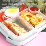 XINGCHENG XC-451 Mikrowellen-Brotdose für Studenten, Kunststoff mit Fächern, tragbare Lunchbox, Blau, Pink