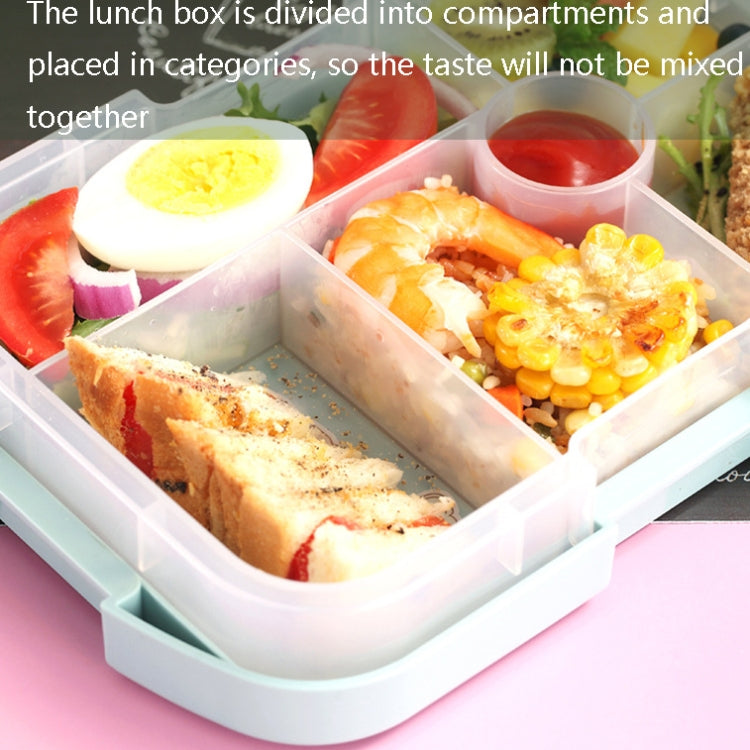 XINGCHENG XC-451 Mikrowellen-Brotdose für Studenten, Kunststoff mit Fächern, tragbare Lunchbox, Blau, Pink