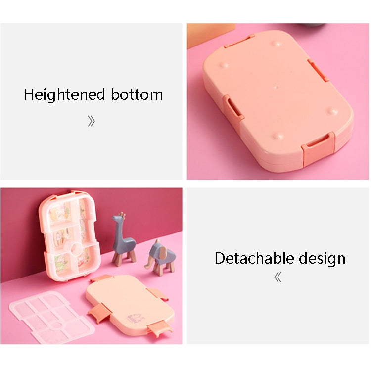 XINGCHENG XC-451 Mikrowellen-Brotdose für Studenten, Kunststoff mit Fächern, tragbare Lunchbox, Blau, Pink