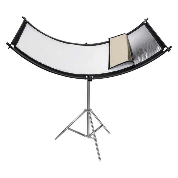 FOMITO U-förmiger, gebogener Fotostudio-Reflektor 4-in-1 Gold Silber Weiß Schwarz Reflektor, U-förmig 4 in 1