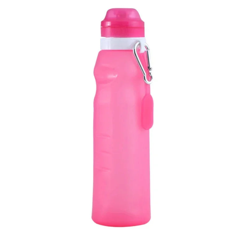 XC-282 600ml Silikon-Faltbecher für Outdoor-Camping, Radfahren, Sport, Weiß, Rosa, Blau, Grapefruitfarbe