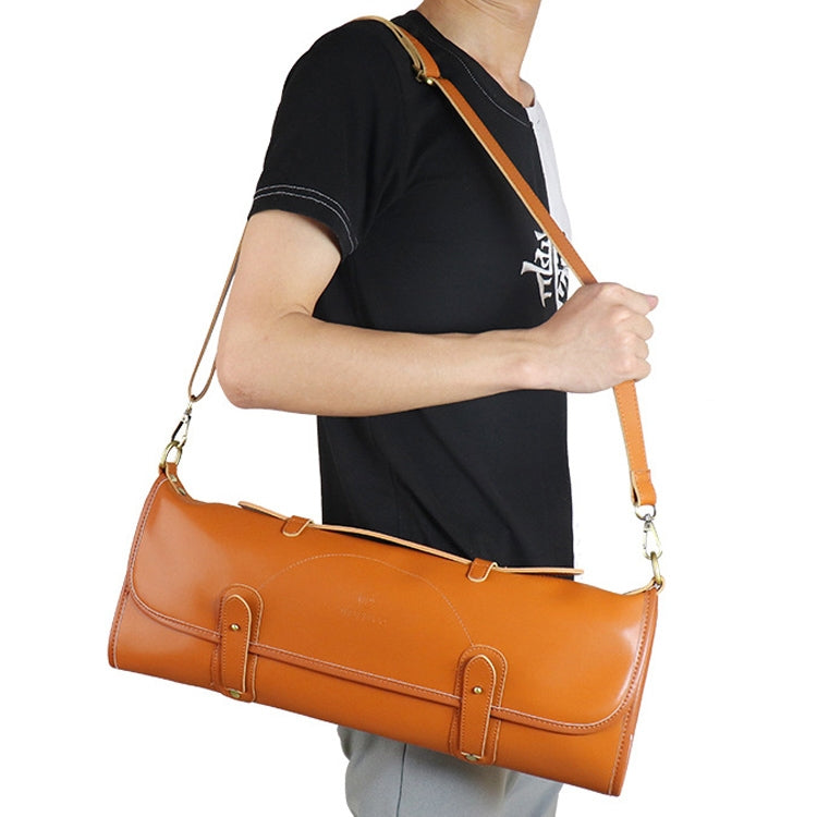 WESSLECO Kochmesser-Aufbewahrungstasche, tragbare Roll-Messertasche, tragbare Rolle schwarz, WESSLECO Braun
