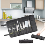 Messer-Aufbewahrungstasche Tragbare Messertasche, Schwarz, Blau