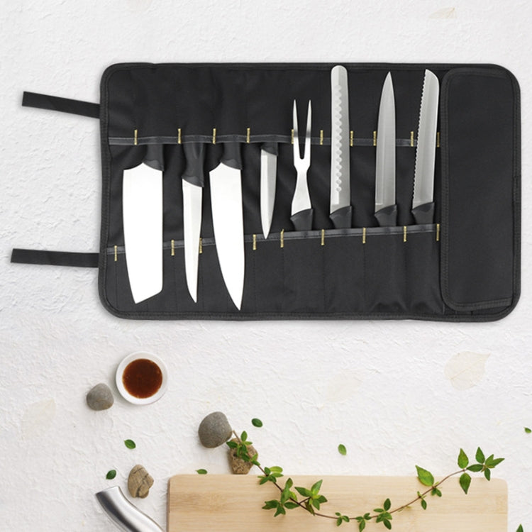 Messer-Aufbewahrungstasche Tragbare Messertasche, Schwarz, Blau