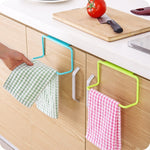 Küchentuchhalter zum Aufhängen, Schranktür-Rückenaufhänger, Handtuch-Schwammhalter, Aufbewahrungsregal für Badezimmer, Weiß, Blau, Grün, Rosa