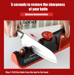 4-in-1 Verstellbarer Manueller Messerschärfer Multifunktionaler Messerschärfer, 4-in-1 (Schwarz Rot), 4-in-1 (Grau Rot)