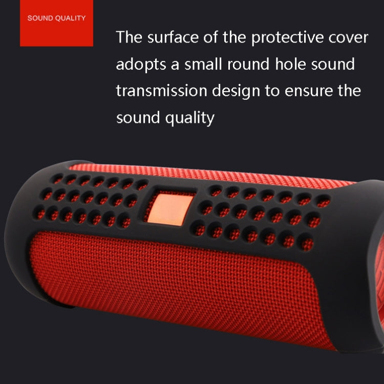 JBA-F5 Bluetooth-Lautsprecherhülle, umweltfreundliche Silikon-Schutzhülle für JBL Flip 5, Schwarz, Rot, Marineblau