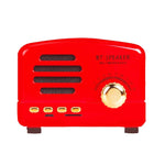 BT01 Retro Mini Bluetooth-Funklautsprecher, tragbares Radio, unterstützt TF-Karte, Rosa, Blau, Schwarz, Rot, Holzmaserung