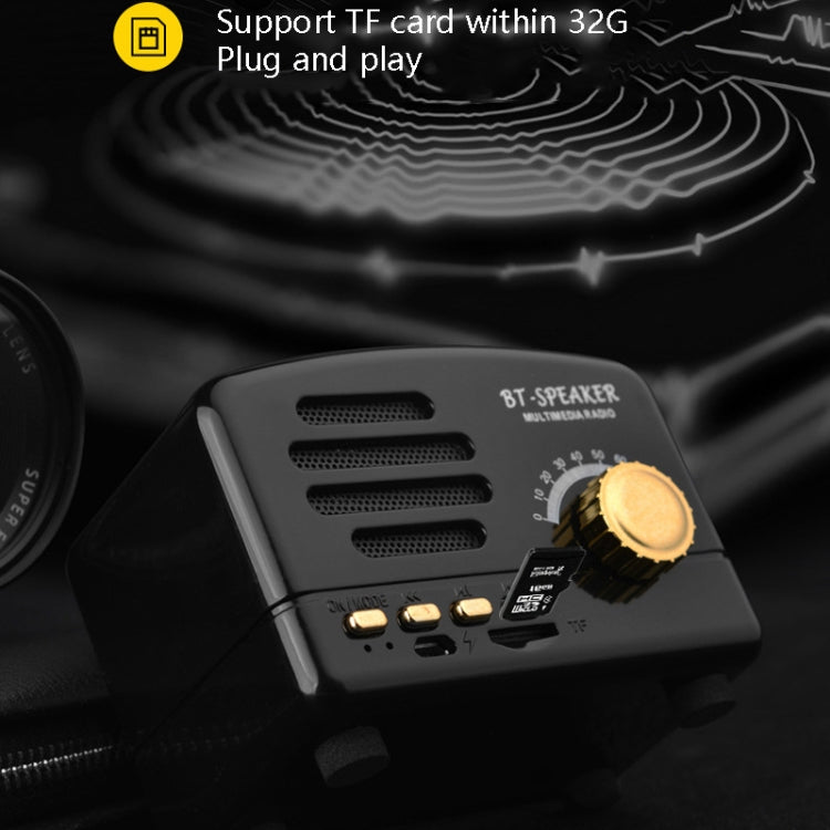 BT01 Retro Mini Bluetooth-Funklautsprecher, tragbares Radio, unterstützt TF-Karte, Rosa, Blau, Schwarz, Rot, Holzmaserung