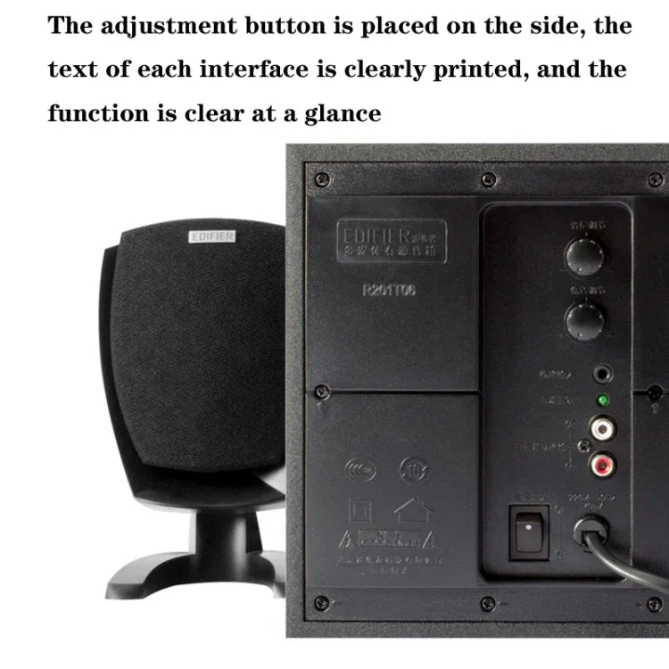 Edifier R201T06 Multimedia Computer-Lautsprecher, US-Stecker, R201T06 Schwarz