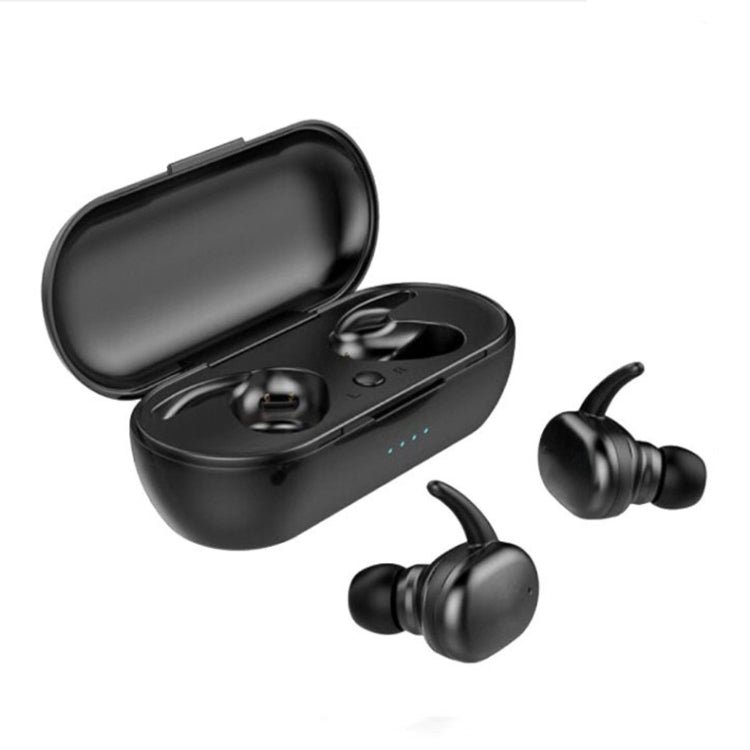 Y30 Kabelloses Bluetooth-Headset 5.0 In-Ear Mini-Kopfhörer, Schwarz, Weiß, Digitalanzeige Schwarz