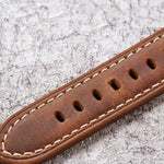Smart Quick Release Uhrenarmband aus Crazy Horse Leder im Retro-Stil für Samsung Huawei, Größe: