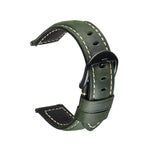 Smart Quick Release Uhrenarmband aus Crazy Horse Leder im Retro-Stil für Samsung Huawei, Größe: