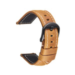Smart Quick Release Uhrenarmband aus Crazy Horse Leder im Retro-Stil für Samsung Huawei, Größe: