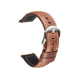 Smart Quick Release Uhrenarmband aus Crazy Horse Leder im Retro-Stil für Samsung Huawei, Größe: