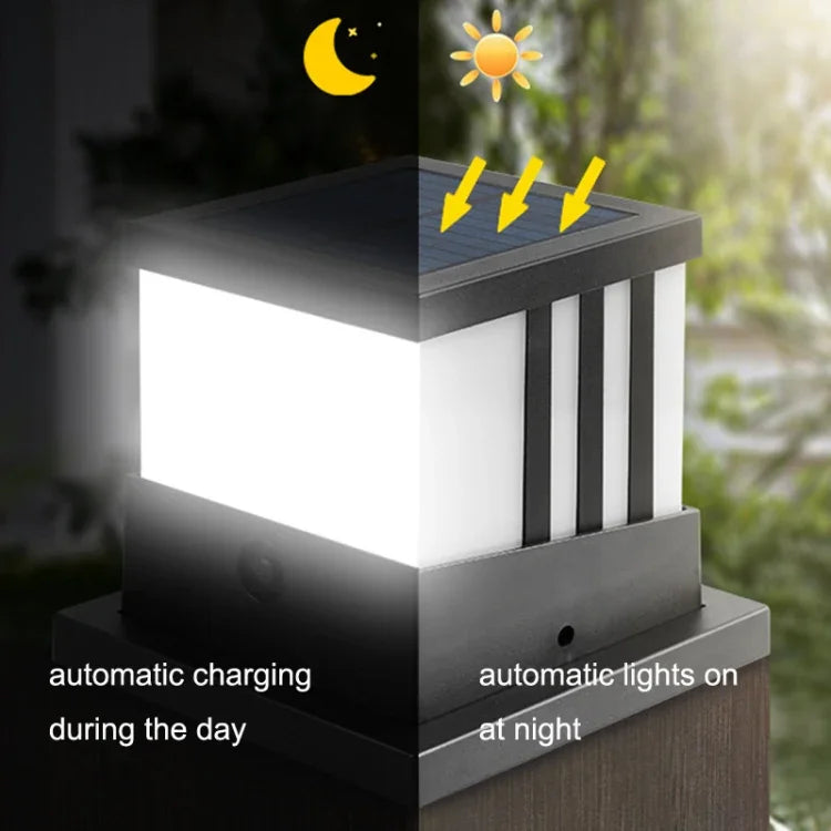 Solar Wasserdichte Säulenkopflampe Garten Landschaftslampe