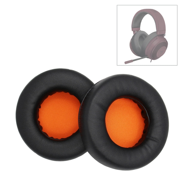 1 Paar Verdickte Schwamm-Headset-Set 90mm Ohrpolster für Kraken 7.1 V2 Pro, Schwarz, Orange