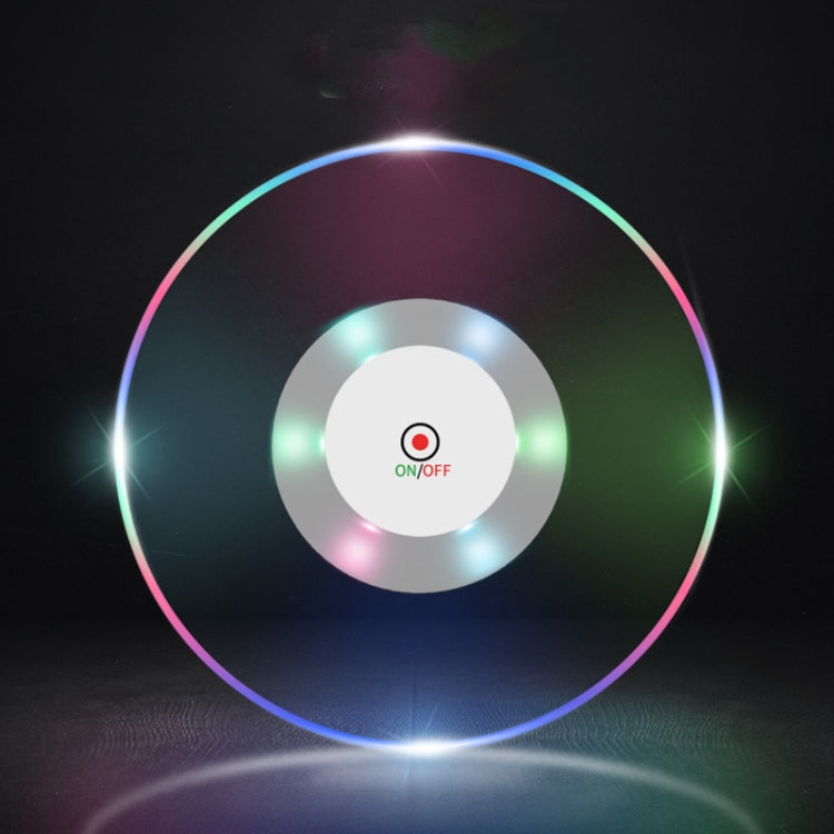 LED-Blink-Untersetzer, Bar KTV Cocktail-Basislicht, leuchtender Untersetzer, rundes weißes Licht, rundes Farblicht, Upgrade rutschfester runder weißer Licht, Upgrade rutschfester runder Farblicht