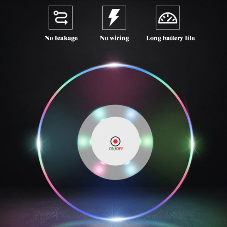 LED-Blink-Untersetzer, Bar KTV Cocktail-Basislicht, leuchtender Untersetzer, rundes weißes Licht, rundes Farblicht, Upgrade rutschfester runder weißer Licht, Upgrade rutschfester runder Farblicht