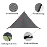 Outdoor-Mehrpersonen-Hängematte Große Himmelsbaumzelt Luft-Camping-Hängematte Dreieck-Hängematte, 2,9m Schwarz