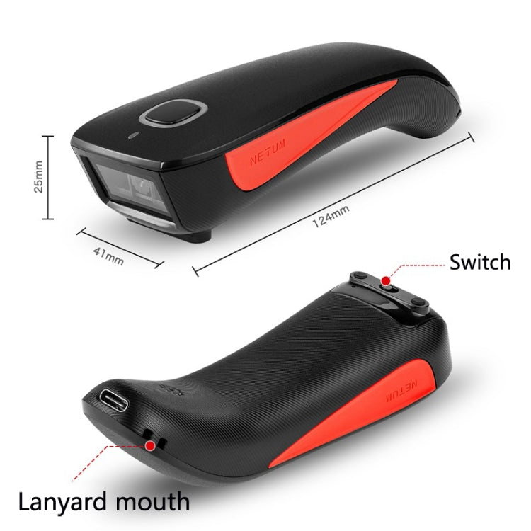 NETUM Kabelloser Bluetooth-Scanner Tragbarer Barcode-Lager-Express-Barcode-Scanner, Modell: C990 Zweidimensional, C750 Zweidimensional, C990 Zweidimensional, C740 Eindimensional