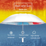 3021 Automatischer Regen- und Sonnen-Doppelregenschirm, Sonnenschutz und Anti-Rebound-Faltregenschirm, Hellorange, Hellrosa, Hellblau, Illusionsgrün, Illusionslila, Illusionsblau, Illusionsrosa