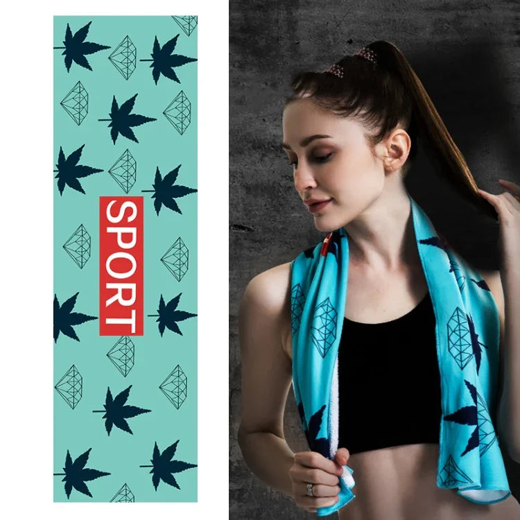 Fitness Cold Towel Outdoor Sports Cooling Quick-Drying Towel, Size: 100 x 30cm, Quick-Drying Towel, Size: 100 x 30cm(Greenery), Quick-Drying Towel, Size: 100 x 30cm(Maple), Quick-Drying Towel, Size: 100 x 30cm(Sky)