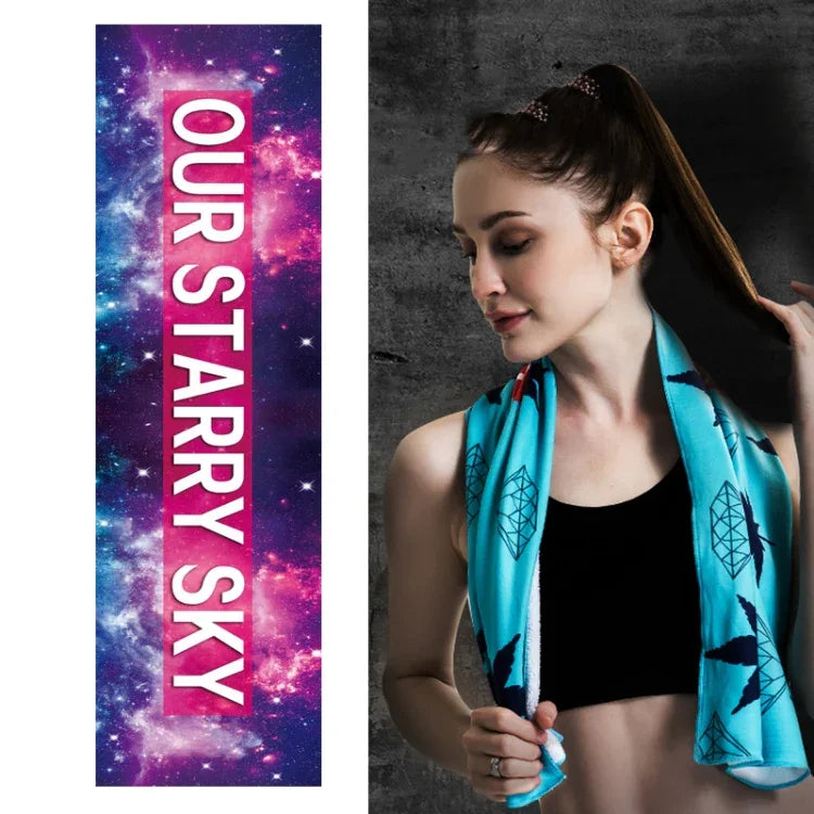 Fitness Cold Towel Outdoor Sports Cooling Quick-Drying Towel, Size: 100 x 30cm, Quick-Drying Towel, Size: 100 x 30cm(Greenery), Quick-Drying Towel, Size: 100 x 30cm(Maple), Quick-Drying Towel, Size: 100 x 30cm(Sky)