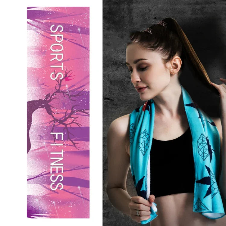 Fitness Cold Towel Outdoor Sports Cooling Quick-Drying Towel, Size: 100 x 30cm, Quick-Drying Towel, Size: 100 x 30cm(Greenery), Quick-Drying Towel, Size: 100 x 30cm(Maple), Quick-Drying Towel, Size: 100 x 30cm(Sky)