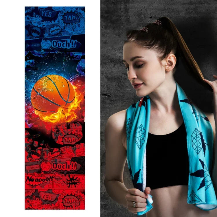 Fitness Cold Towel Outdoor Sports Cooling Quick-Drying Towel, Size: 100 x 30cm, Quick-Drying Towel, Size: 100 x 30cm(Greenery), Quick-Drying Towel, Size: 100 x 30cm(Maple), Quick-Drying Towel, Size: 100 x 30cm(Sky)