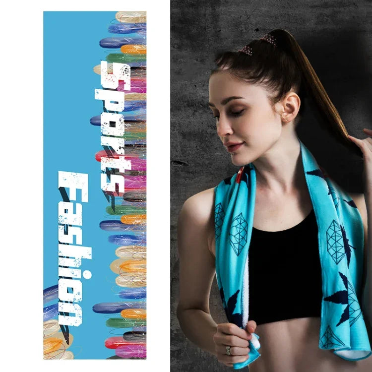 Fitness Cold Towel Outdoor Sports Cooling Quick-Drying Towel, Size: 100 x 30cm, Quick-Drying Towel, Size: 100 x 30cm(Greenery), Quick-Drying Towel, Size: 100 x 30cm(Maple), Quick-Drying Towel, Size: 100 x 30cm(Sky)
