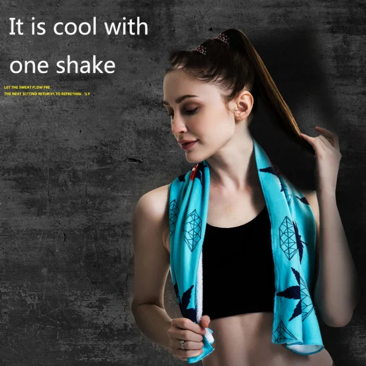 Fitness Cold Towel Outdoor Sports Cooling Quick-Drying Towel, Size: 100 x 30cm, Quick-Drying Towel, Size: 100 x 30cm(Greenery), Quick-Drying Towel, Size: 100 x 30cm(Maple), Quick-Drying Towel, Size: 100 x 30cm(Sky)