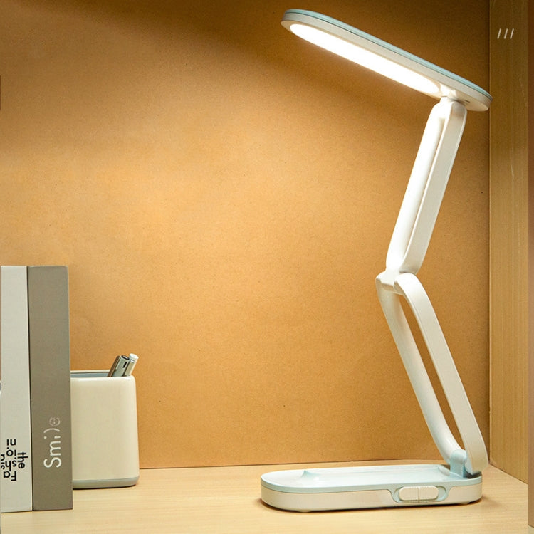 YAGE T125 LED Schreibtischlampe USB Faltbare Lese-Augenlampe, Porzellanweiß, Blauweiß, Rosaweiß