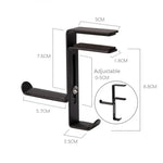 JD039 Kopfhörerhalter mit Metallclip, Desktop-Headset-Haken, Weiß, Schwarz