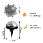 8 LEDs Solar Circular Underground Light Outdoor Waterproof Lawn Stair Light, Light Color:, White Light