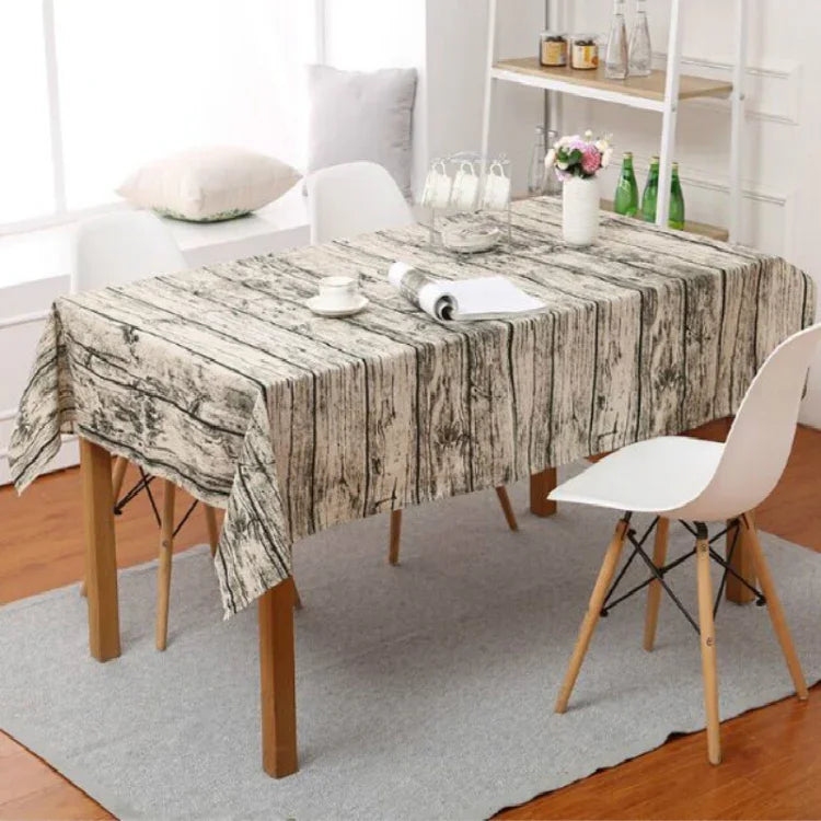 Tischdecke aus Baumwollleinen mit Rindenmuster, 60x60cm, 90x90cm, 100x140cm, 140x140cm, 140x180cm, 140x200cm, 140x220cm, 70x70cm, 120x120cm, 120x160cm, 140x250cm, 50x80cm