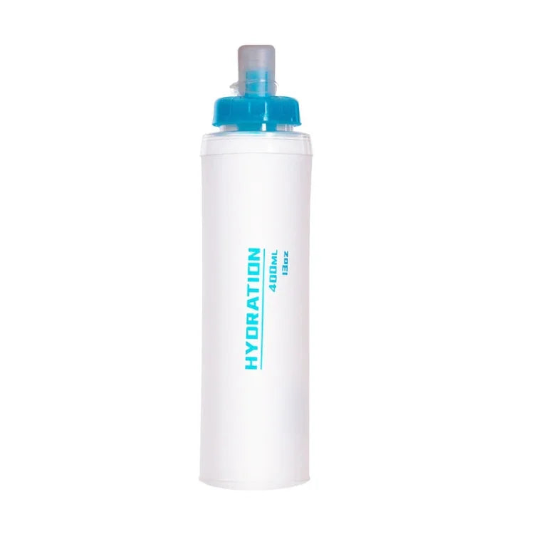 AFISHTOUR TPU Outdoor-Sport-Soft-Wasserbeutel Marathon-Wasserflasche faltbarer Wasserbeutel, Kapazität: 400ml (Blau), 400ml (Transparent), 300ml (Blau), 300ml (Transparent)