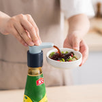 Austernsauceflasche Düsenpumpenkopf Haushalts-Kraftstoffflaschenpresse, Groß (Blau)