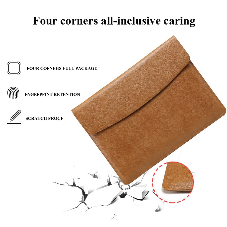 Horizontal Litchi Texture Laptop Bag Liner Bag For MacBook, 13 Inch A1708 / 1706/1989 / A2337 / A2338, 15 Inch A1707 / 1990, Pro 16 Inch A2141